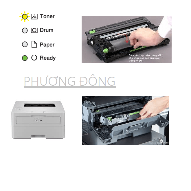 Máy In Brother HL-B2000d Báo Lỗi Toner