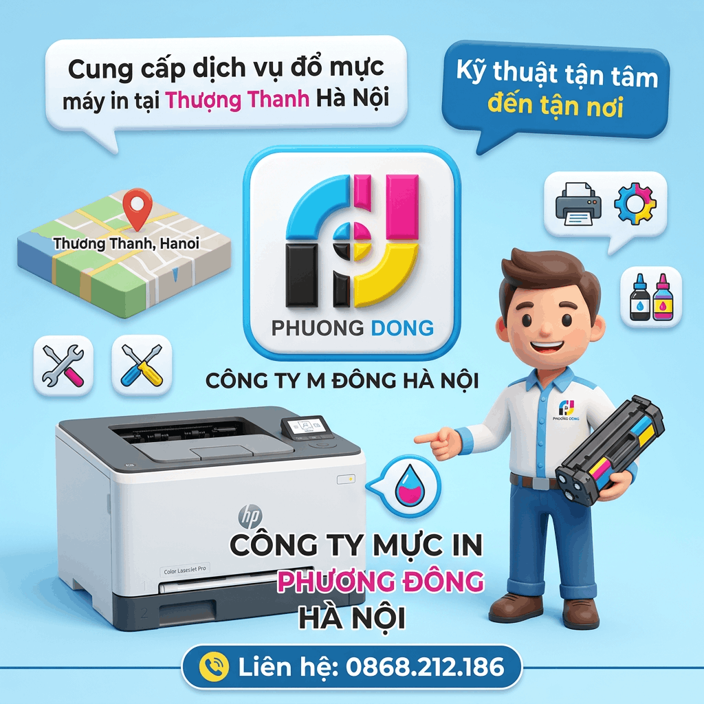 Quy Trình Đổ Mực Máy In Tại Thượng Thanh Long Biên